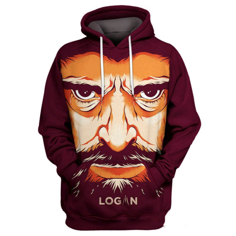 X-men Logan Face Hoodie Zip Hoodie