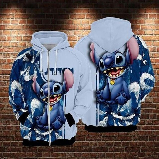 Lilo And Stitch Cute Lover Viii 3d Hoodie Zip Hoodie