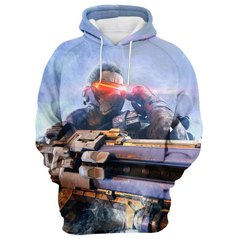 Soldier 76 Overwatch 3d Hoodie Zip Hoodie