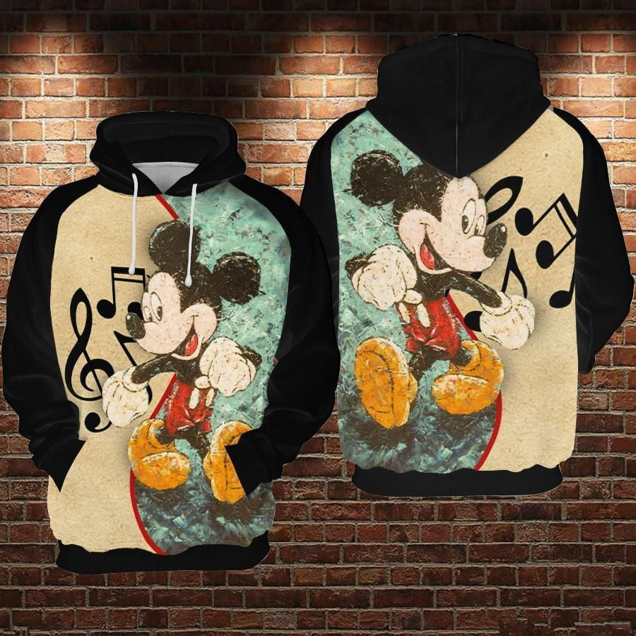 Mickey Mouse Movies Disney Over Print 3d Hoodie Zip Hoodie 344