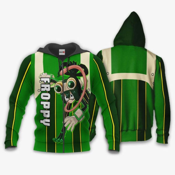 Tsuyu Asui Anime My Hero Academia Manga 2k34 Fan Gift Stylist Unisex Cartoon Graphic Outfits Aop 3d Hoodie Zip Hoodie 2540