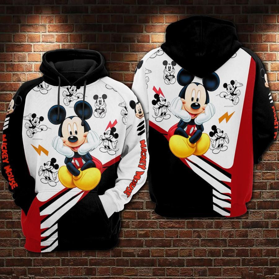 Mickey Mouse Movies Disney Over Print 3d Hoodie Zip Hoodie 307