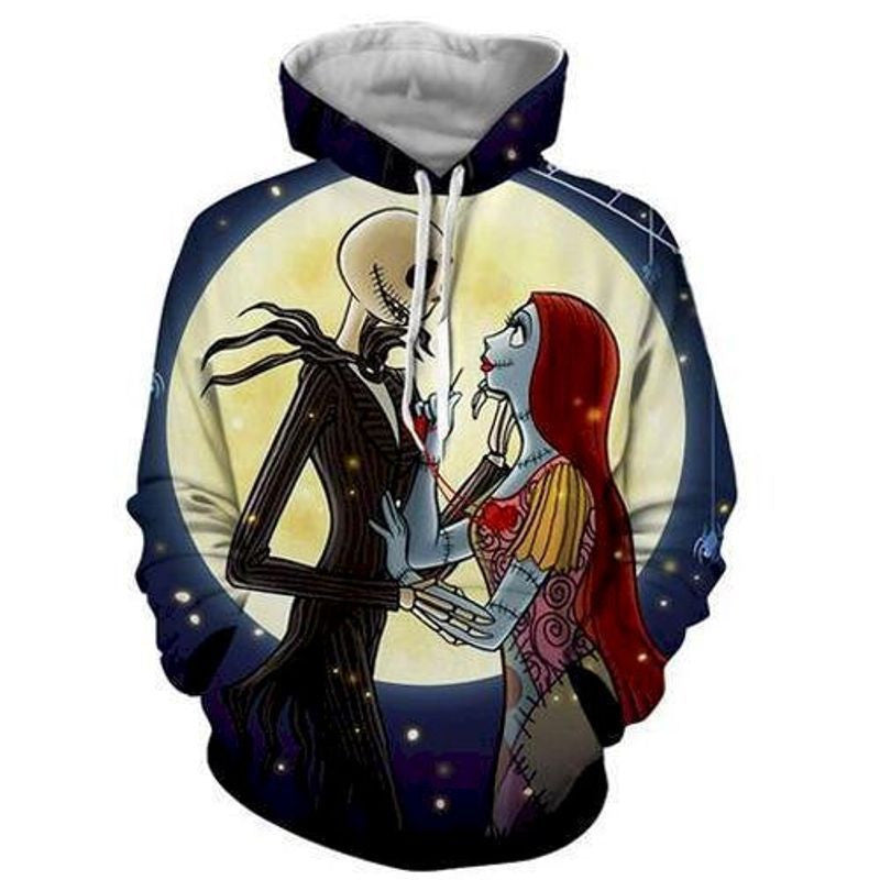 Jack Sally The Nightmare Before Christmas All Over Printing 3d Hoodie