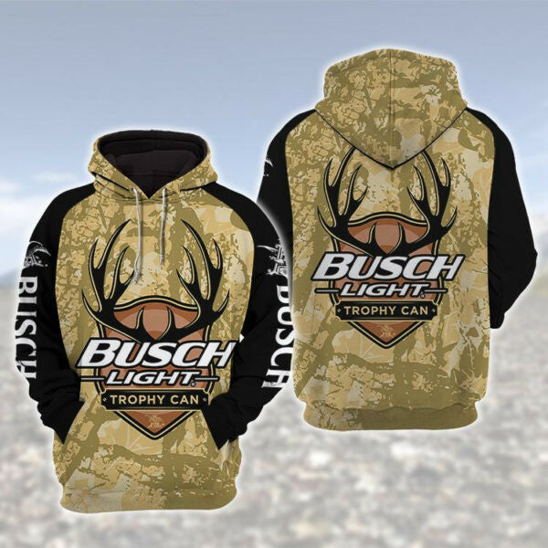 Busch Light Deer 3d All Over Print T Shirt Hoodie 1601