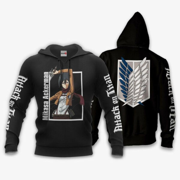 Mikasa Ackerman Attack On Titan Anime 3k186 Fan Gift Stylist Unisex Cartoon 3d Hoodie Zip Hoodie 2886