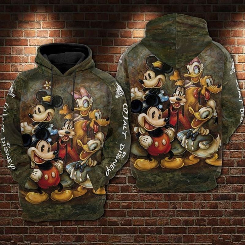 Disney Family Mickey Mouse And Friend 3d Hoodie Zip Hoodie