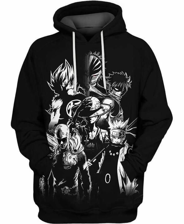 Naruto One Piece Dragon Ball Z Full Printing Hoodie 3d Hoodie