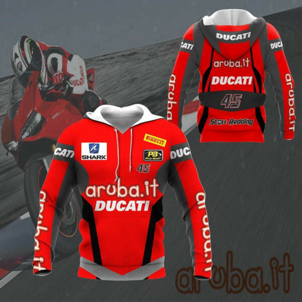 Ducati Racing Shirt Fan Gift 522, Stylist Unisex 3d Hoodie Zip Hoodie 1123