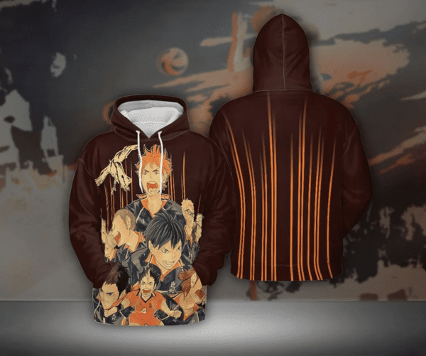 Haikyuu Anime 3 Fan Gift, Stylist Unisex Cartoon Graphic Outfits Aop Hoodie, Zip Hoodie 1466