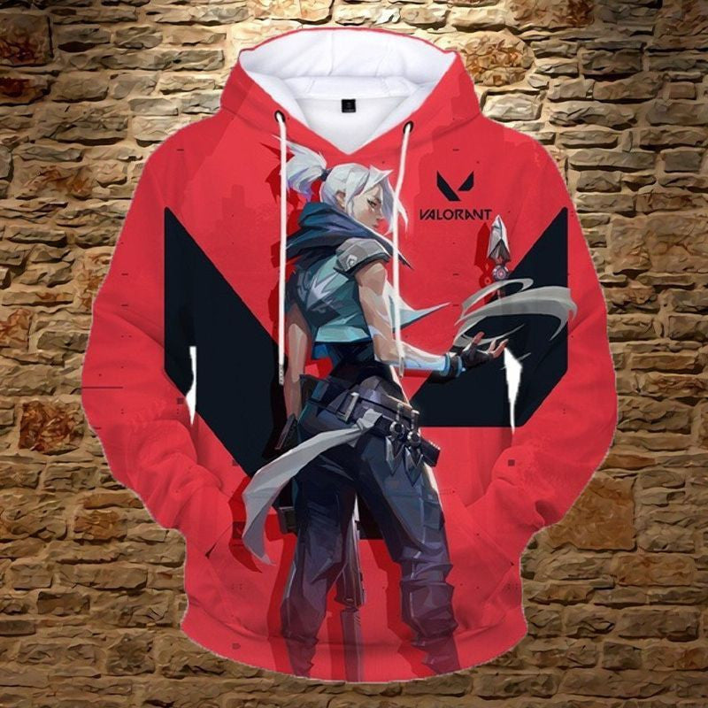 New Men's And Women's Valorant Over Print 3d Hoodie Zip Hoodie
