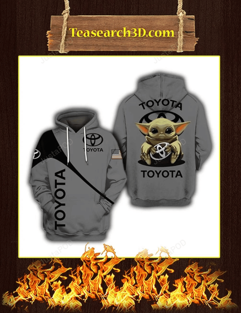 Baby Yoda Toyota 3d All Over Print Hoodie, Zip-up Hoodie