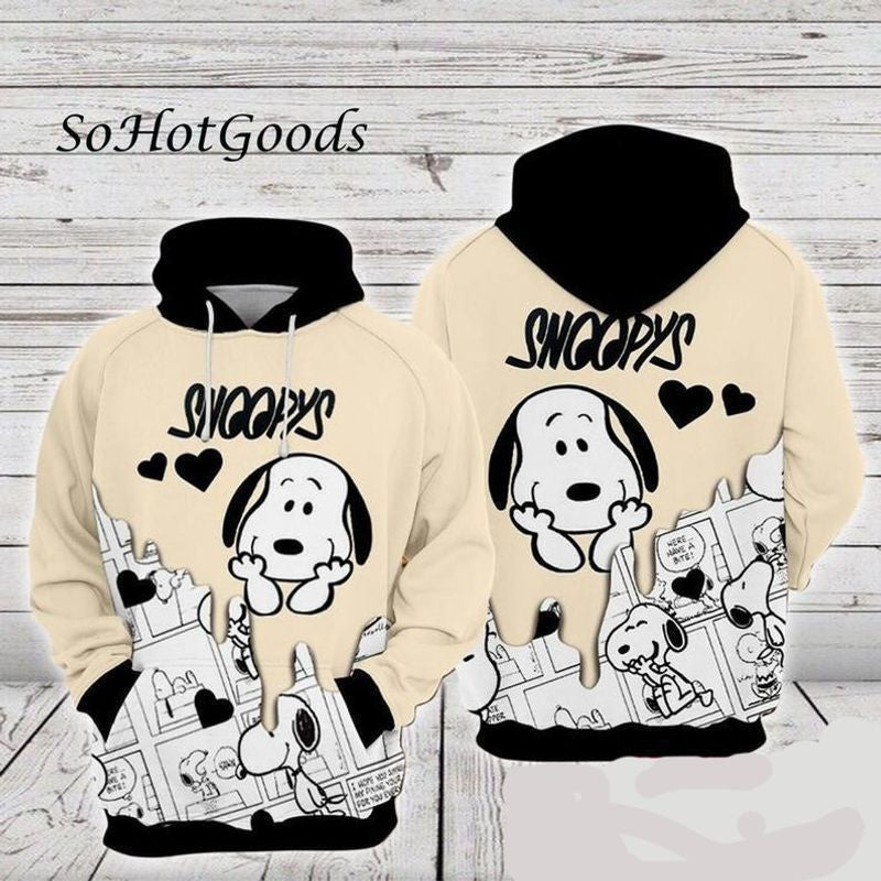 Disney Snoopy Cute Lover 3d Hoodie Zip Hoodie 1046