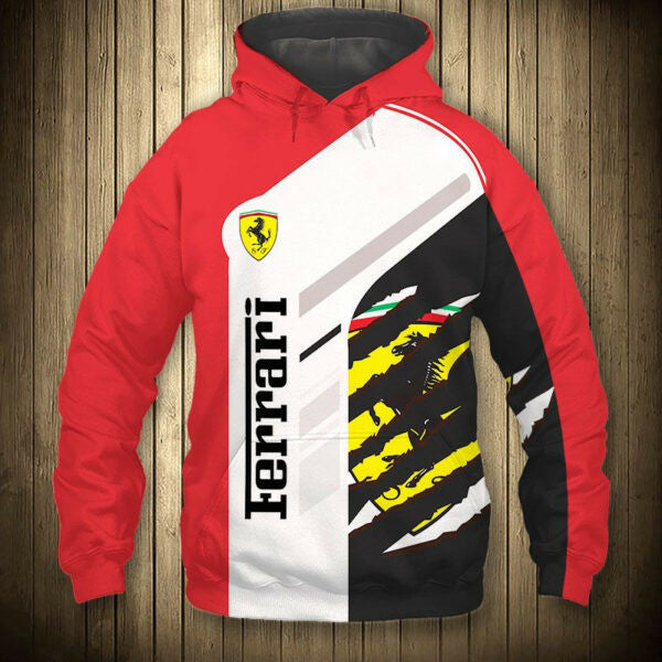 Ferrari Luxury Sport Car 5k476 Fan Gift Stylist Unisex Cartoon 3d Hoodie Zip Hoodie 148