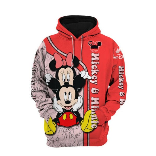 Mickey And Minnie Fan Gift, Mickey And Minnie Gift, Stylist Unisex Cartoon Graphic Outfits Aop Hoodie, Zip Hoodie 2612