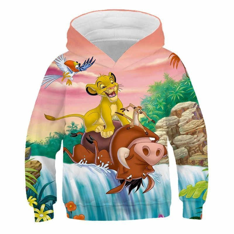 Popular The Lion King Simba Over Print 3d Hoodie Zip Hoodie
