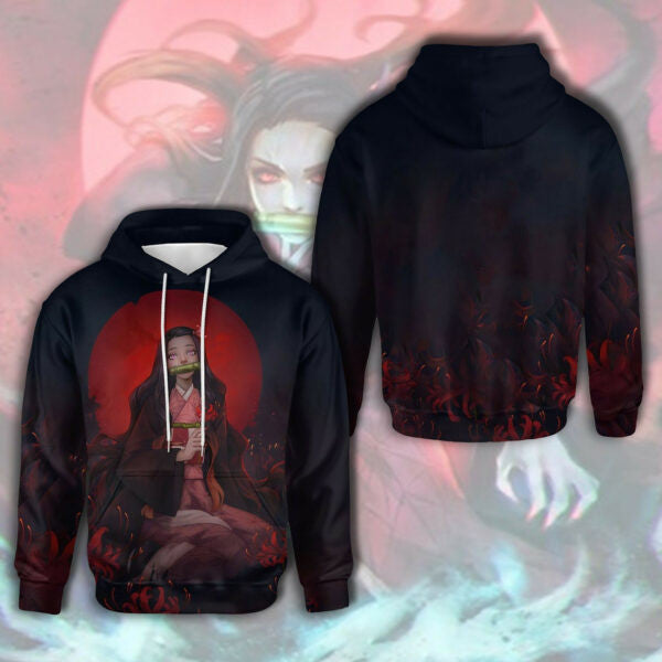 Demon Slayer Hoodie, Demon Slayer Gift Adult, Demon Slayer Gift For Fan Ver5, Aop Hoodie 681