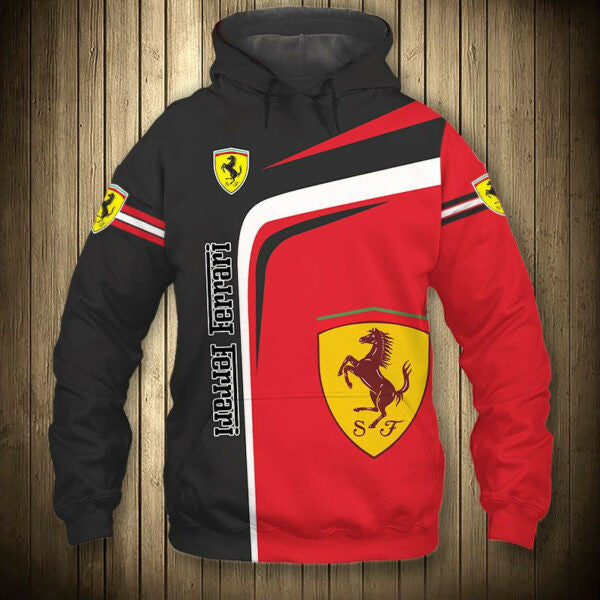 Ferrari Luxury Sport Car 7k377 Fan Gift Stylist Unisex Cartoon 3d Hoodie Zip Hoodie 587