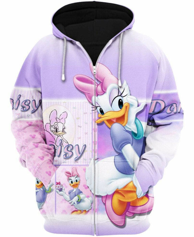 Daisy Duck Pretty 3d Hoodie Zip Hoodie