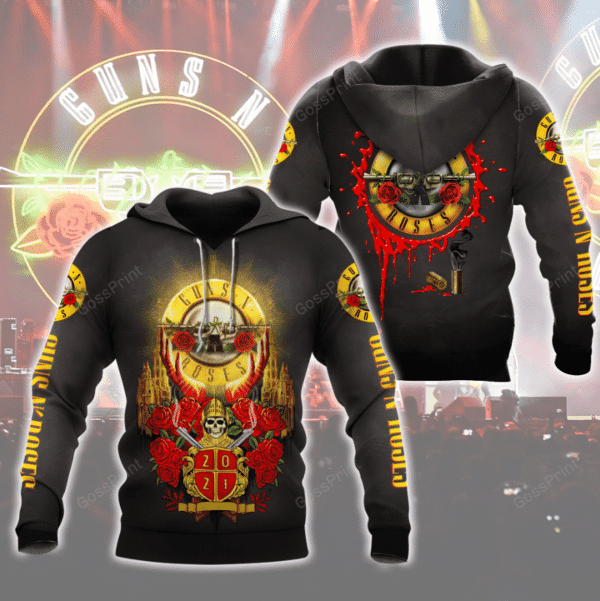 Guns N Roses Rock Band Signatures Hoodie 2 1243