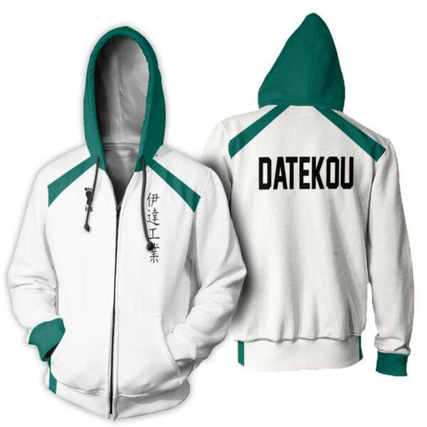 Haikyuu Date Tech High Shirt Dateko Costume Anime 2k903 Fan Gift Stylist Unisex Cartoon 3d Hoodie Zip Hoodie 533