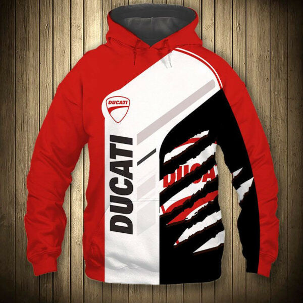 Ducati Motor 5k472 Fan Gift Stylist Unisex Cartoon 3d Hoodie Zip Hoodie 302