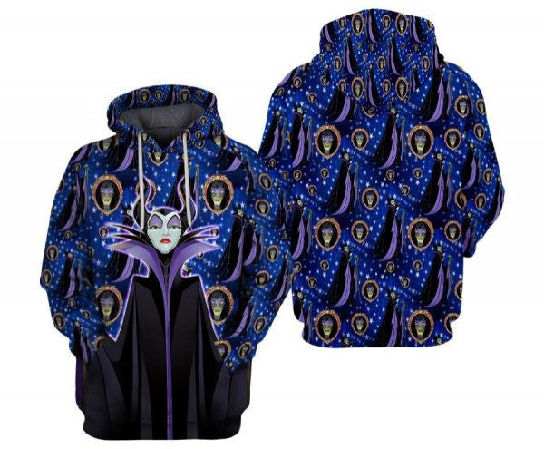 Maleficent Pattern Disney Cartoon 2k746 Lover Gift ,maleficent Disney All Over Print 3d Hoodie 326