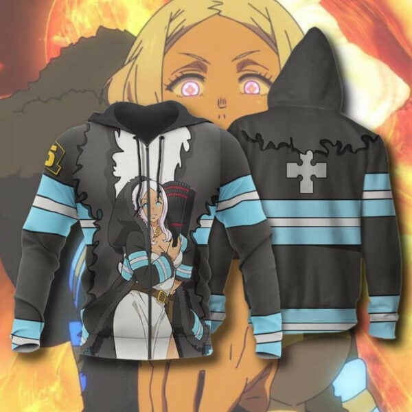 Hibana Fire Force Anime 2k952 Fan Gift Stylist Unisex Cartoon 3d Hoodie Zip Hoodie 441