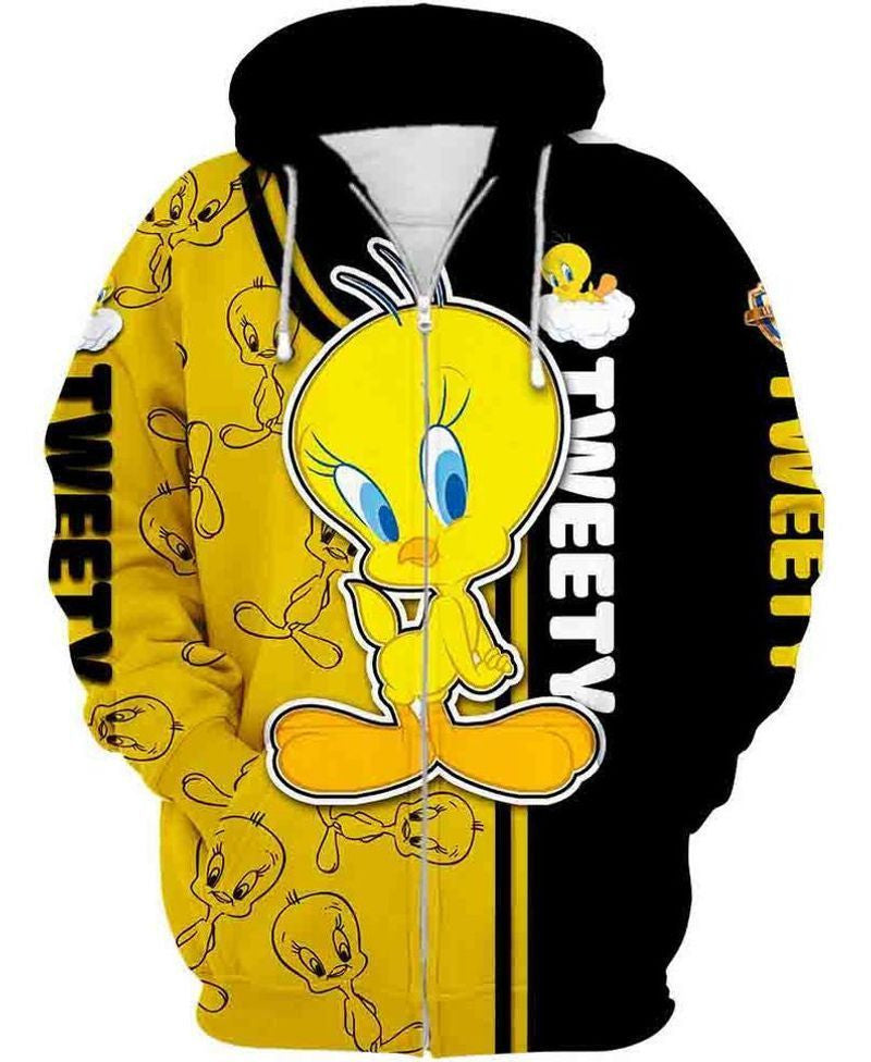 Disney Looney Tunes Movie Tweety Cute 3d Hoodie Zip Hoodie