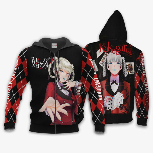Kirari Momobami Kakegurui Anime 3k343 Fan Gift Stylist Unisex Cartoon 3d Hoodie Zip Hoodie 1471