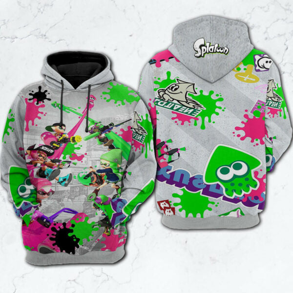 Splatoon Nintendo The Action Shooting Game Fan Gift, Splatoon Nintendo The Action Shooting Game Aop Hoodie, Zip Hoodie, Fleece Jacket 2601