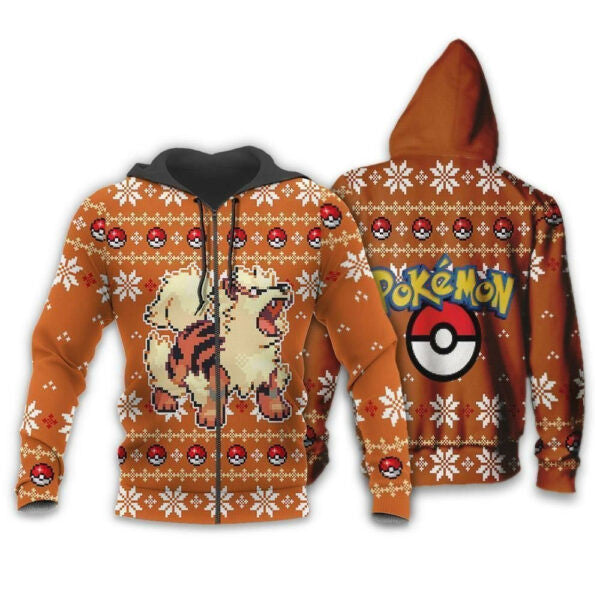 Eevee Anime Pokemon Manga Ugly Christmas Sweater 1k858 Fan Gift Stylist Unisex Cartoon Graphic Outfits Aop 3d Hoodie Zip Hoodie 1185