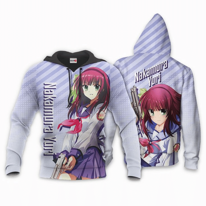 Angel Beats Nakamura Yuri Anime Manga For Men And Women 3d Hoodie Zip Hoodie