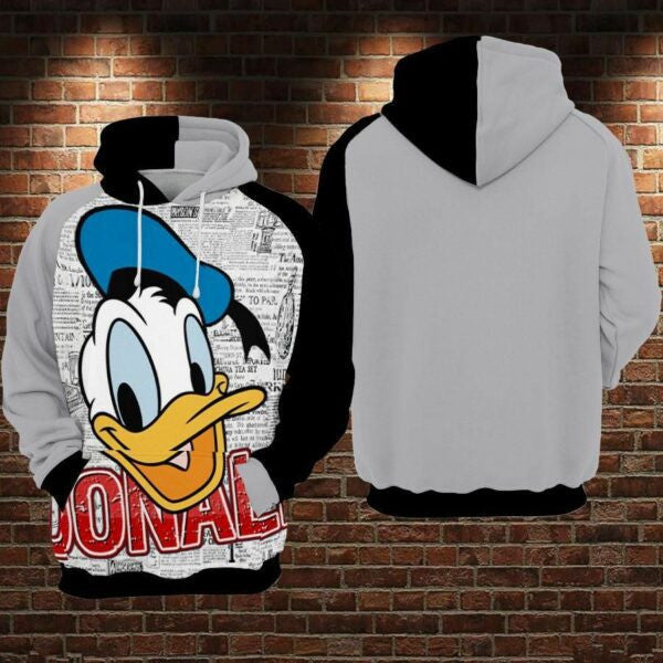 Donald Duck 2 Over Print 3d Hoodie Zip Hoodie 905