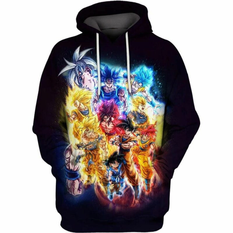 The Legacy Of Goku Over Print 3d Hoodie Zip Hoodie