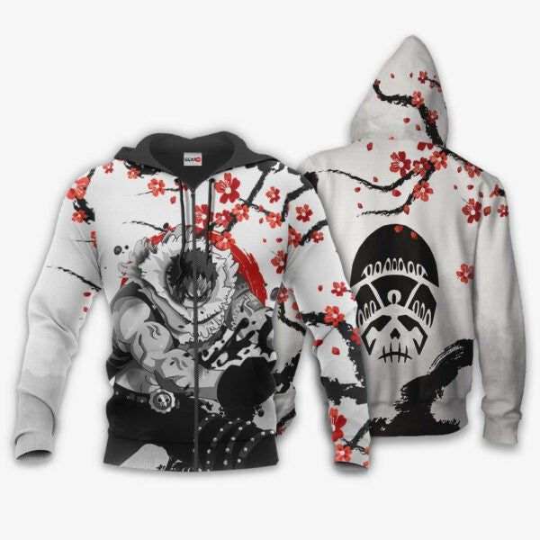 Charlotte Katakuri Japan Cherry Blossoms One Piece Anime 1k480 Fan Gift Stylist Unisex Cartoon Graphic Outfits Aop 3d Hoodie, Zip Hoodie 1253