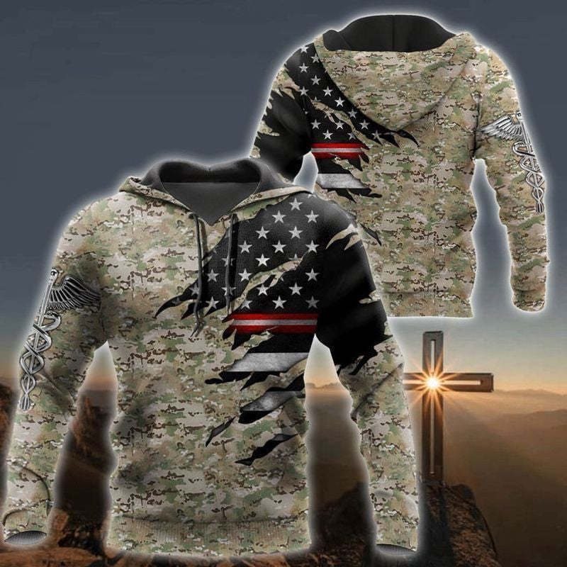 Nurse Camouflage Full Over Printing 3d Hoodie 3