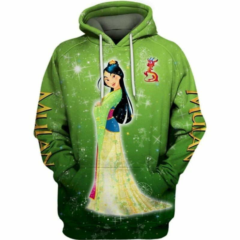 Mulan And Mushu Lovers 3d Hoodie