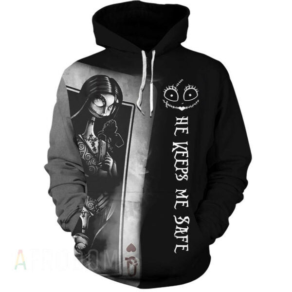 Jack Skellington And Sally Couple Hoodie 2, Gift For Fan 3d All Over Print Shirt Hoodie 187