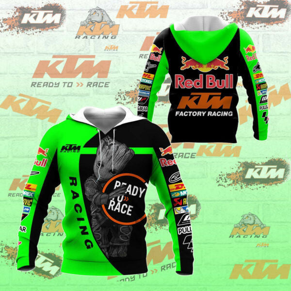 Ktm Racing Baby Groot Shirt Fan Gift 589, Stylist Unisex 3d Hoodie Zip Hoodie 505