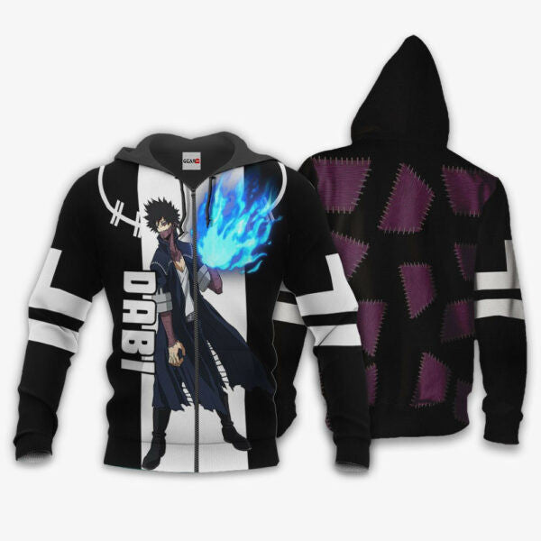 Dabi Anime My Hero Academia Manga 2k28 Fan Gift Stylist Unisex Cartoon Graphic Outfits Aop 3d Hoodie Zip Hoodie 972