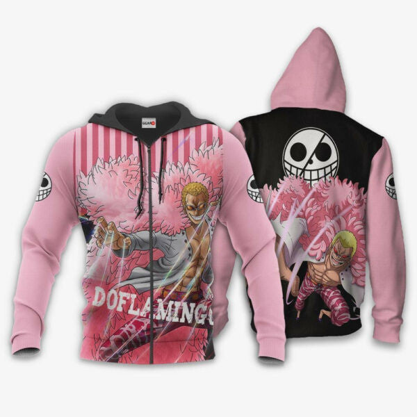 Donquixote Doflamingo One Piece Anime 3k295 Fan Gift Stylist Unisex Cartoon 3d Hoodie Zip Hoodie 488
