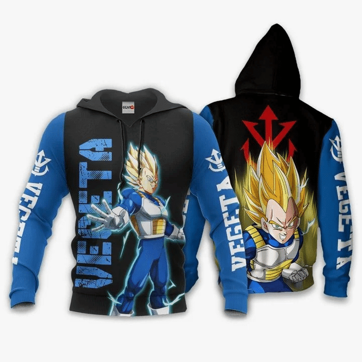 Vegeta Super Saiyan Dragon Ball Anime Manga For Men And Women 3d Hoodie Zip Hoodie