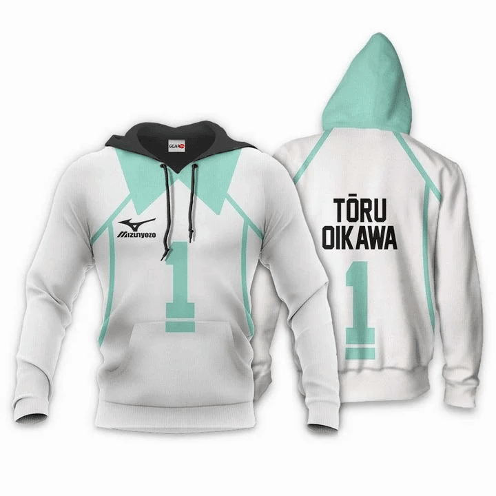 Aoba Johsai Toru Oikawa Anime Manga Haikyuu Fukurodani Number 1 For Men And Women 3d Hoodie Zip Hoodie
