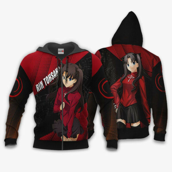 Fate Stay Night Rin Tohsaka Anime 3k419 Fan Gift Stylist Unisex Cartoon 3d Hoodie Zip Hoodie 228