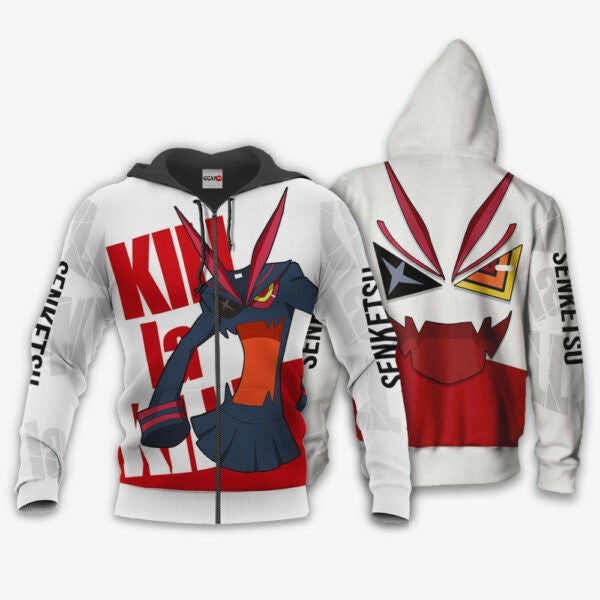 Kill La Kill Senketsu Anime 3k404 Fan Gift Stylist Unisex Cartoon 3d Hoodie Zip Hoodie 1246
