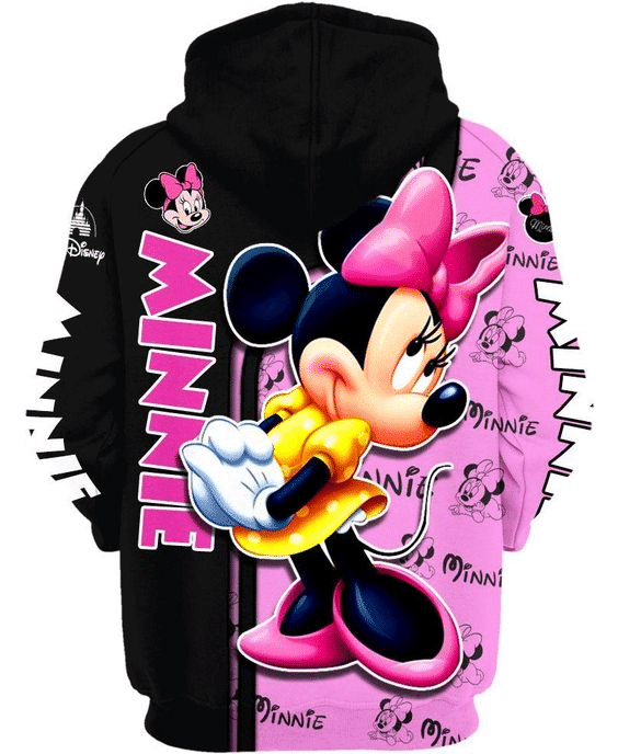 Lovely Minnie Mouse Comics Diseny Cartoon 47 Fan Gift, Minne Mouse Disney Gift, Stylist Unisex Cartoon Graphic Outfits Aop Hoodie 1320
