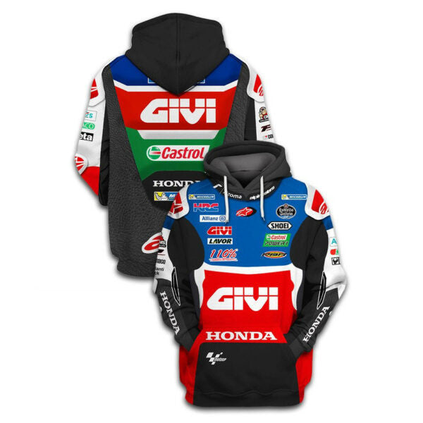 Givi Honda Motogp Racing Castrol Michelin Trending Hoodie 644 1391