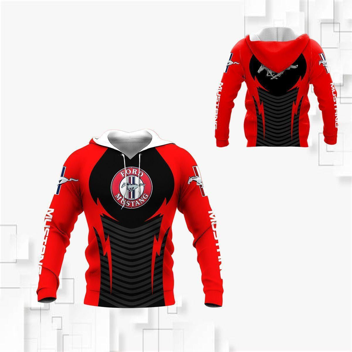 Ford Mustang Shirt Fan Gift 921, Stylist Unisex 3d Hoodie Zip Hoodie