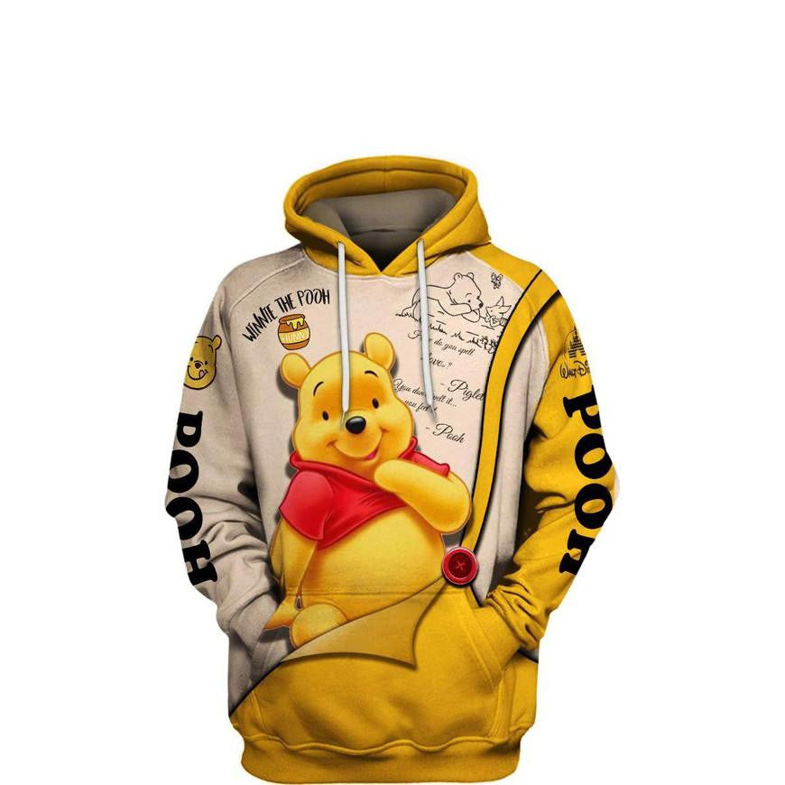 Charming Winnie The Pooh, Cute Pooh Bear Ver11 All Over Print Hoodie