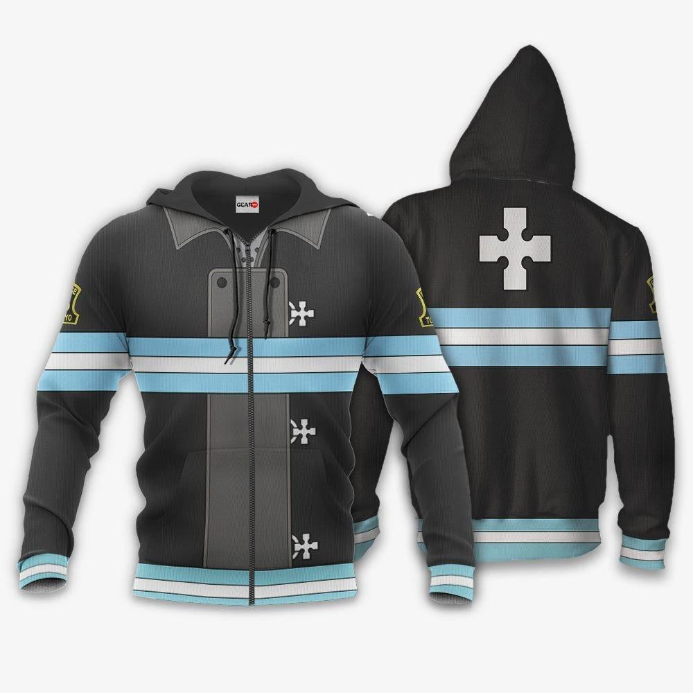 Company 5 Fire Force Uniform Anime 3k306 Fan Gift Stylist Unisex Cartoon 3d Hoodie Zip Hoodie